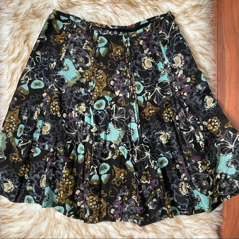 J. Jill A line silk blend skirt